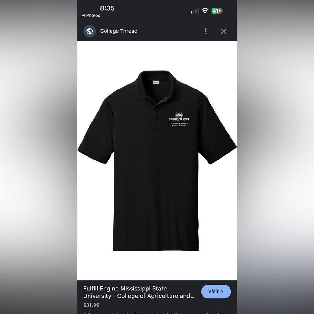 Black MSU polo